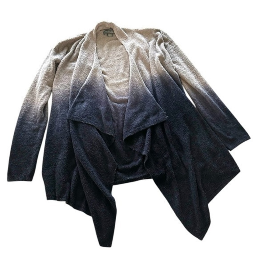 Barefoot Dreams Cozychic Lite Calypso Wrap Open Front - Blue and Gray Ombre S/M